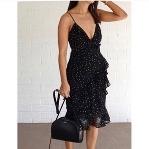 Majorelle Black and White Polka Dot dress